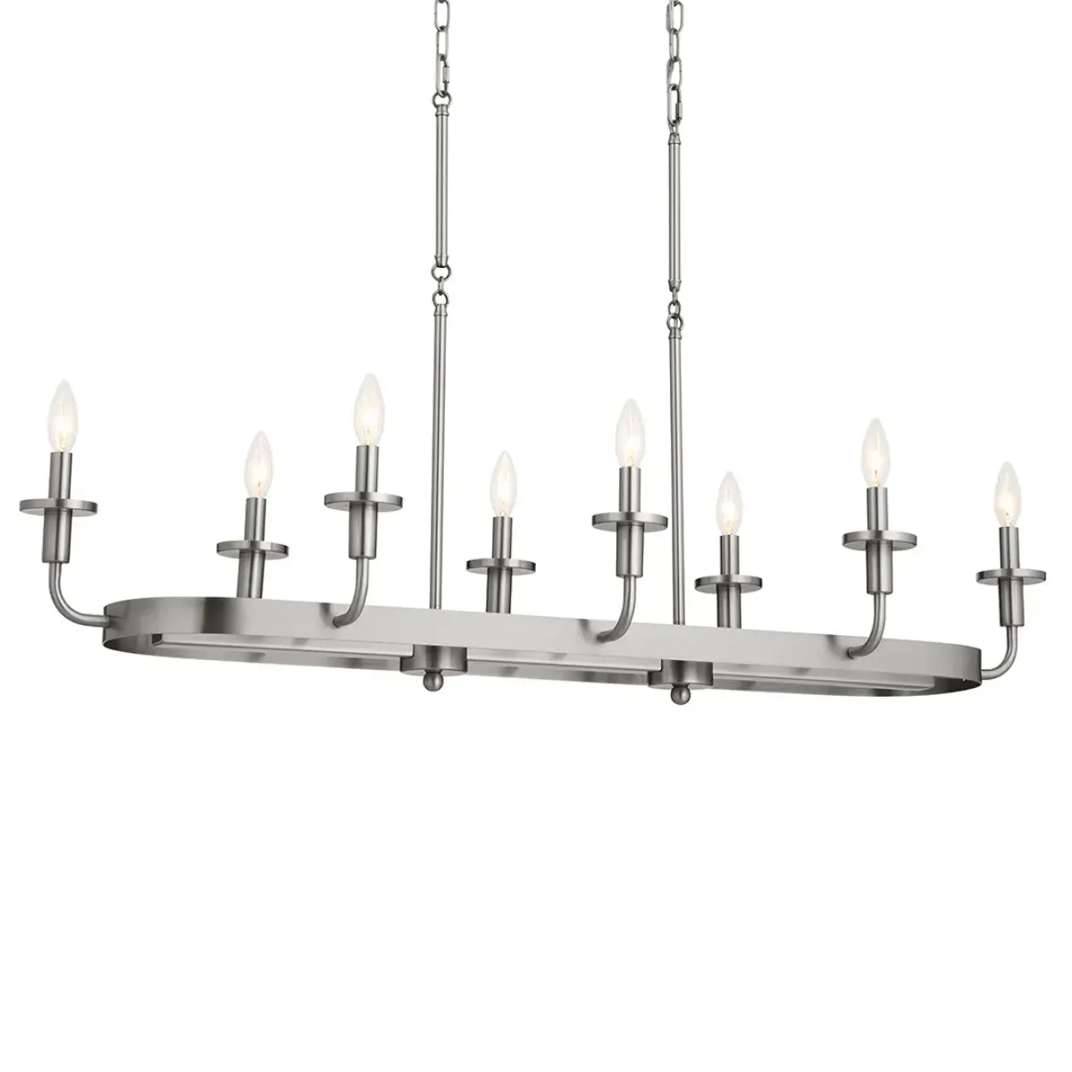 Vetivene 47" 8-Light Linear Chandelier, Classic Pewter Finish