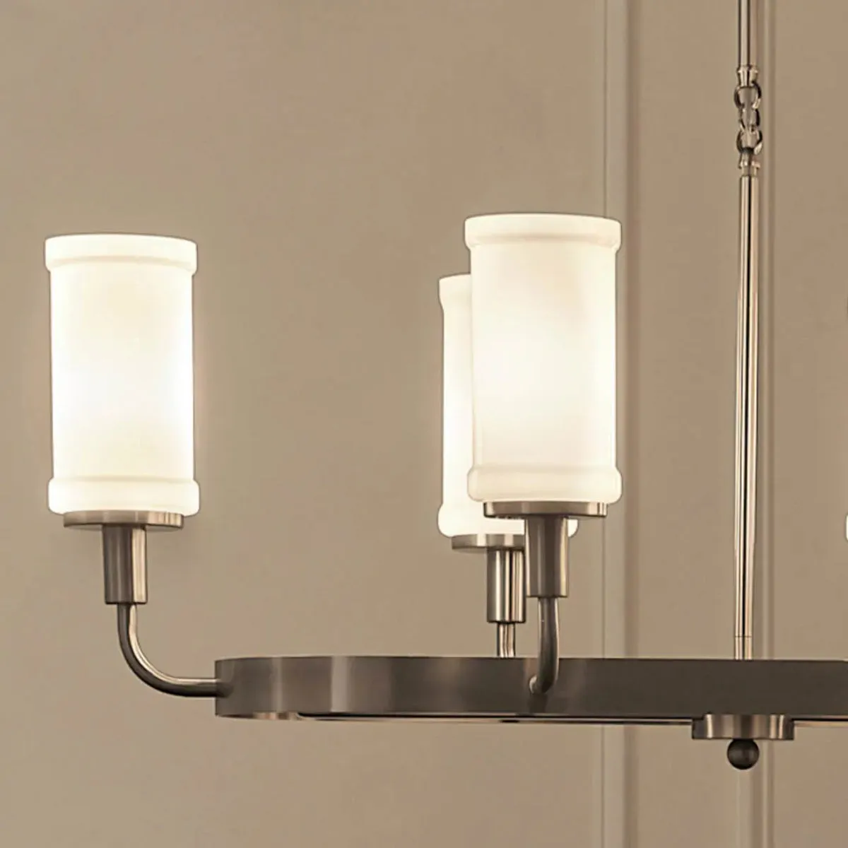 Vetivene 47" 8-Light Linear Chandelier, Classic Pewter Finish