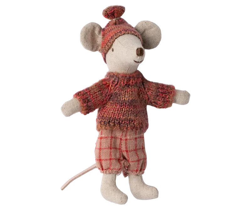 Winter Mouse with Ski Set, Big Sister - Rose by Maileg